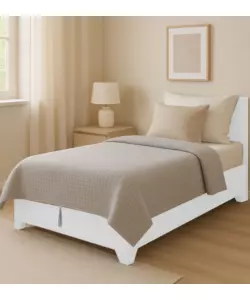 Letto una piazza e mezza con contenitore e piedini "Hi Box" bianco 120x190 cm