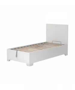 LETTO SINGOLO CONTENITORE CON PIEDINI "HI BOX" BIANCO 90X190 CM