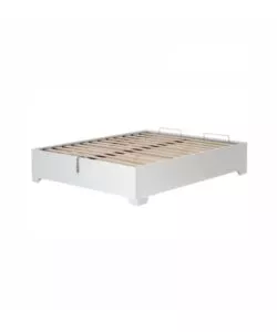 LETTO MATRIMONIALE CONTENITORE CON PIEDINI "BED BOX" BIANCO 160X190 CM