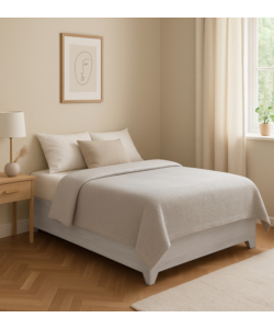 LETTO PIAZZA E MEZZA CONTENITORE CON PIEDINI "BED BOX" OLMO NATURALE 120X190 CM