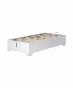 LETTO SINGOLO CONTENITORE CON PIEDINI "BED BOX" BIANCO 90X190 CM