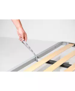 Letto singolo contenitore con piedini "Bed Box" bianco 90x190 cm