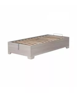 LETTO SINGOLO CONTENITORE CON PIEDINI "BED BOX" OLMO NATURALE 90X190 CM