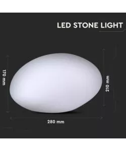 SASSO LUMINOSO DECORATIVO PER ESTERNO LED RGB 28X21X17 CM