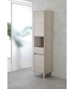 COLONNA PORTASCIUGAMANI "MONDO" ROVERE, 40X35X183 CM