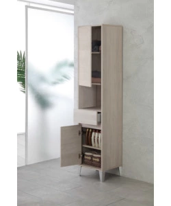 COLONNA PORTASCIUGAMANI "MONDO" ROVERE, 40X35X183 CM