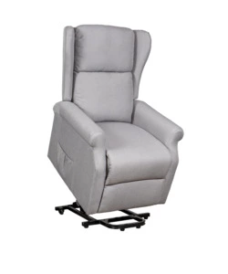 POLTRONA RELAX CON RECLINER ELETTRICO BELLAHOME "BERG" TESSUTO GRIGIO, 72,5X94X109 CM