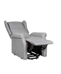 POLTRONA RELAX CON RECLINER ELETTRICO BELLAHOME "BERG" TESSUTO GRIGIO, 72,5X94X109 CM