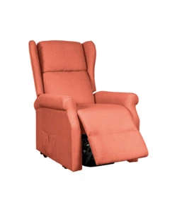 POLTRONA CON RECLINER ELETTRICO BELLAHOME "BERG" TESSUTO MATTONE, 72,5X94X109 CM