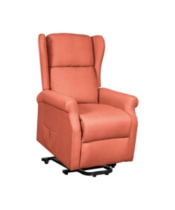 POLTRONA CON RECLINER ELETTRICO BELLAHOME "BERG" TESSUTO MATTONE, 72,5X94X109 CM