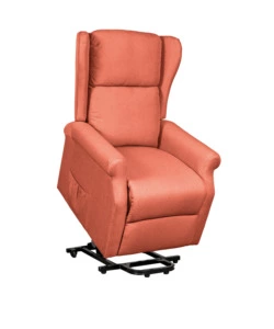 POLTRONA CON RECLINER ELETTRICO BELLAHOME "BERG" TESSUTO MATTONE, 72,5X94X109 CM