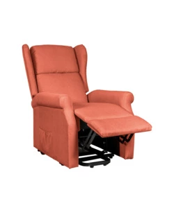 POLTRONA CON RECLINER ELETTRICO BELLAHOME "BERG" TESSUTO MATTONE, 72,5X94X109 CM