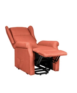 POLTRONA CON RECLINER ELETTRICO BELLAHOME "BERG" TESSUTO MATTONE, 72,5X94X109 CM
