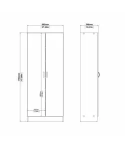 ARMADIO MULTIFUNZIONE BIANCO 69,2X34,6X170,4 CM