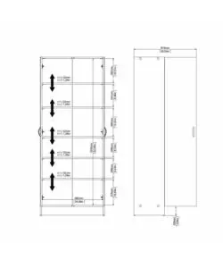 ARMADIO MULTIFUNZIONE BIANCO 69,2X34,6X170,4 CM