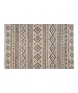 TAPPETO DA INTERNO IN BAMBOO "ETNIC BIANCO-GRIGIO", 140X200 CM