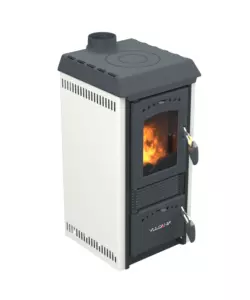 STUFA A LEGNA VULCANIA "KATIA" BIANCO 5,6 KW