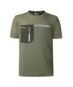 U-POWER T-SHIRT DA LAVORO MANICA CORTA CHRISTAL BURNT OLIVE, TG XL
