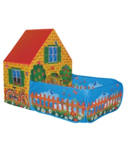 TENDA DA ESTERNO PER BAMBINI MODELLO CASETTA CON GIARDINO, 150X90X110 CM
