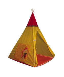 TENDA PER BAMBINI MODELLO "INDIANI" CON PALI IN PLASTICA, 100X100X135 CM