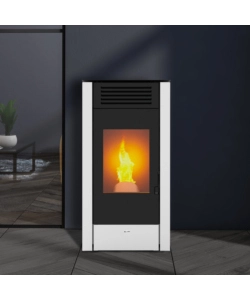 STUFA A PELLET CANADIAN STOVE "NEVADA 12" BIANCO 10,6 KW