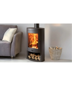 STUFA A LEGNA PANADERO "OVAL" GRIGIO 8,7 KW