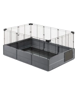 GABBIA PER PORCELLINI D'INDIA, GABBIA MULTIPLA OPEN NERA - 107,5 x 72 x h 50CM - FERPLAST