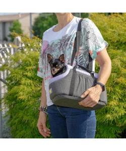 BORSA IN TESSUTO PER IL TRASPORTO DI GATTI E CANI DI PICCOLA TAGLIA "AZZURRO 60" - FERPLAST