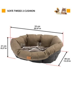 RICAMBIO CUSCINO PER CUCCIA "SIESTA DELUXE", 52X39X21 CM - FERPLAST
