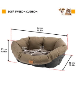 RICAMBIO CUSCINO PER CUCCIA "SIESTA DELUXE", 64X48X25 CM - FERPLAST