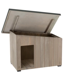 CUCCIA DA ESTERNO "ARGO 80" IN LEGNO DI PINO, 95,5X62,5X67 CM - FERPLAST