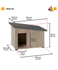 CUCCIA PER CANI DA ESTERNO FERPLAST "ARGO 80" IN PINO NORDICO 95,5X62,5X67 CM