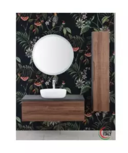 MOBILE BAGNO SOSPESO "RAVELLO" NOCE, 110X46X40 CM