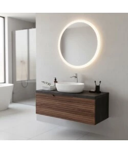 MOBILE BAGNO SOSPESO "RAVELLO" NOCE, 110X46X40 CM