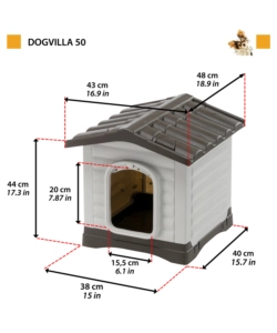 CUCCIA PER CANI DA ESTERNO FERPLAST "DOGVILLA 50", 43X48X44 CM