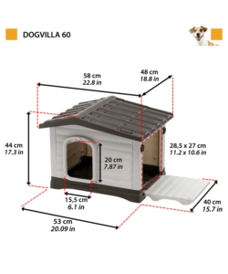 CUCCIA PER CANI DA ESTERNO "DOGVILLA 60", 58X48X44 CM - FERPLAST