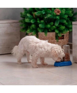DISTRIBUTORE DI CIBO O ACQUA PER CANI E GATTI "AZIMUT 600", BLU- FERPLAST