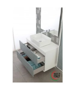 MOBILE BAGNO SOSPESO "FURORE" VERDE SALVIA, 90X46X58,5 CM