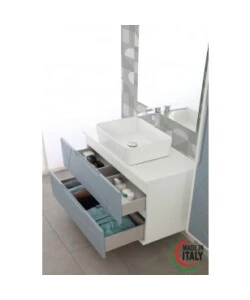 MOBILE BAGNO SOSPESO "FURORE" AZZURRO, 90X46X58,5 CM