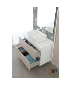 MOBILE BAGNO SOSPESO "FURORE" TORTORA, 90X46X58,5 CM