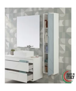 MOBILE SOSPESO "FURORE" VERDE SALVIA, 30X24X150 CM