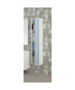 MOBILE SOSPESO "FURORE" AZZURRO POLVERE, 30X24X150 CM