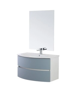 MOBILE BAGNO SOSPESO "MAIORI" AZZURRO POLVERE, 91,5X51X50 CM