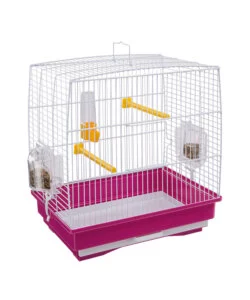 GABBIA PER CANARINI - REKORD 1 BIANCA E FUCSIA - FERPLAST