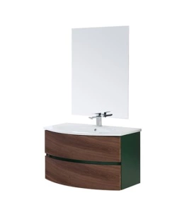 MOBILE BAGNO SOSPESO "MAIORI" VERDE BOTTIGLIA, 91,5X51X50 CM
