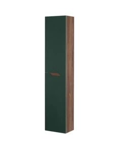 COLONNA PENSILE PER BAGNO NOCE E VERDE BOTTIGLIA, 30X24X150 CM