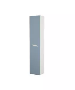 COLONNA PENSILE PER BAGNO AZZURRO POLVERE, 30X24X150 CM