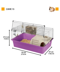 GABBIA PER PORCELLINI D'INDIA "CAVIE 15", 70X47X37,5 CM - FERPLAST