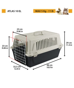 TRASPORTINO PER CANI - ATLAS 10  EL - AZZURRO - FERPLAST