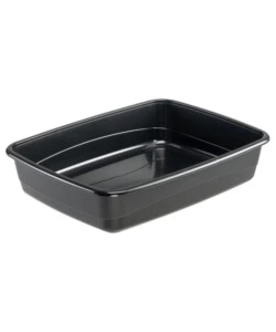 LETTIERA TOILETTE GATTO APERTA FERPLAST "NIP 30" NERO 49,5X64,5X14,5 CM